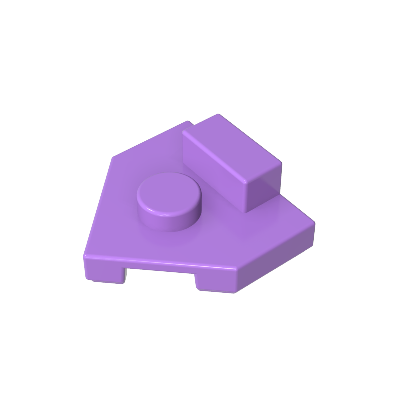 GDS-M228 - Plate Special 2 x 2 Wedge, Center Stud, 1 x 1/2 Raised Tab