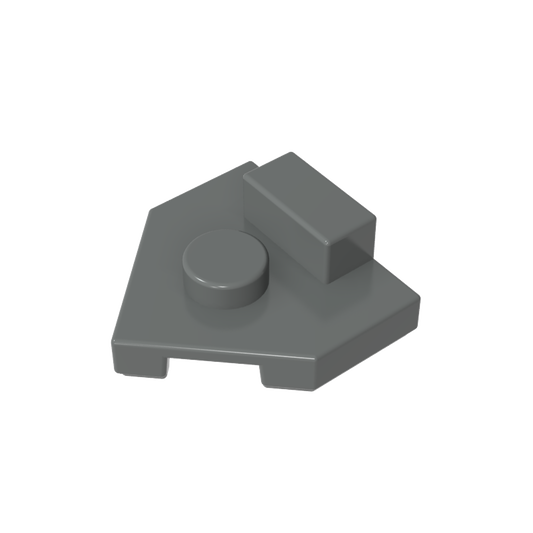 GDS-M228 - Plate Special 2 x 2 Wedge, Center Stud, 1 x 1/2 Raised Tab