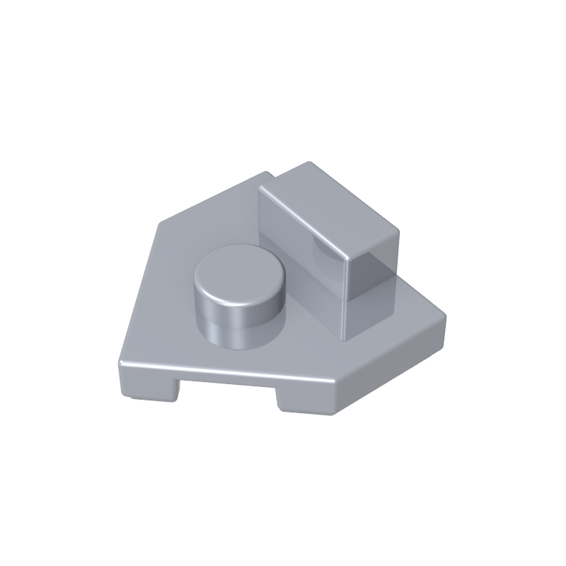 GDS-M228 - Plate Special 2 x 2 Wedge, Center Stud, 1 x 1/2 Raised Tab