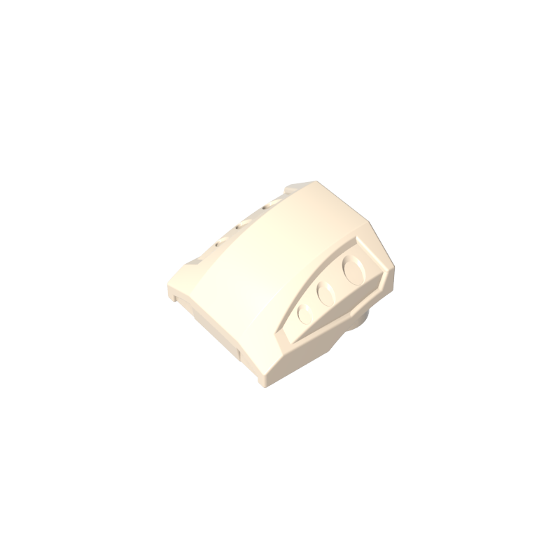 GDS-M231 - Slope Curved 2 x 2 No Studs - 3 Recessed Side Ports