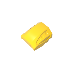GDS-M231 - Slope Curved 2 x 2 No Studs - 3 Recessed Side Ports