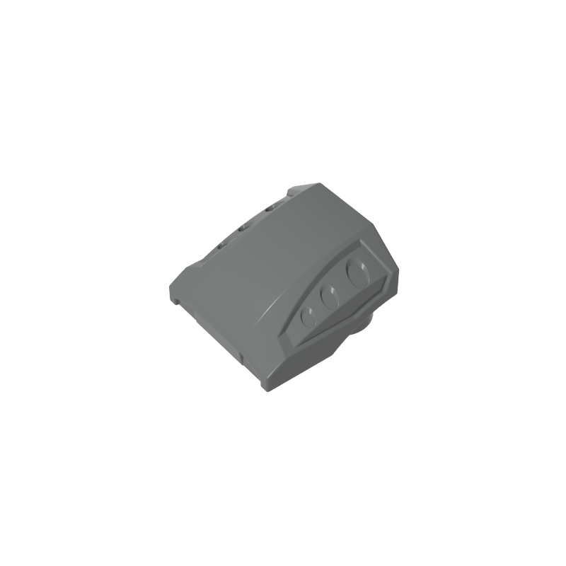 GDS-M231 - Slope Curved 2 x 2 No Studs - 3 Recessed Side Ports