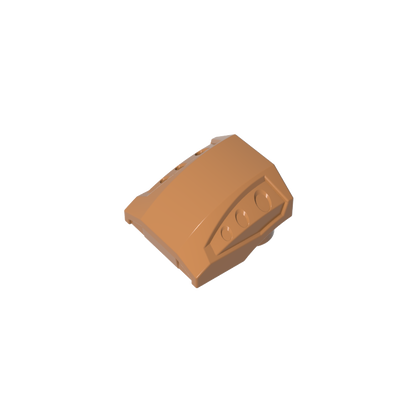 GDS-M231 - Slope Curved 2 x 2 No Studs - 3 Recessed Side Ports