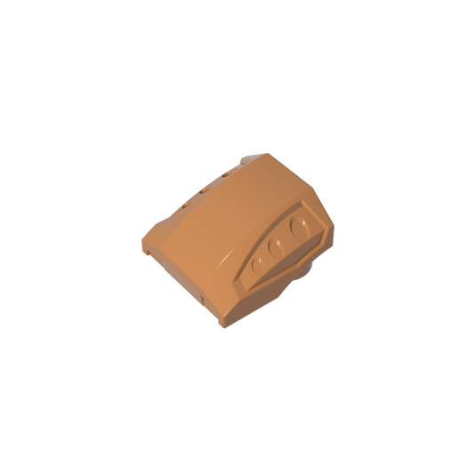 GDS-M231 - Slope Curved 2 x 2 No Studs - 3 Recessed Side Ports