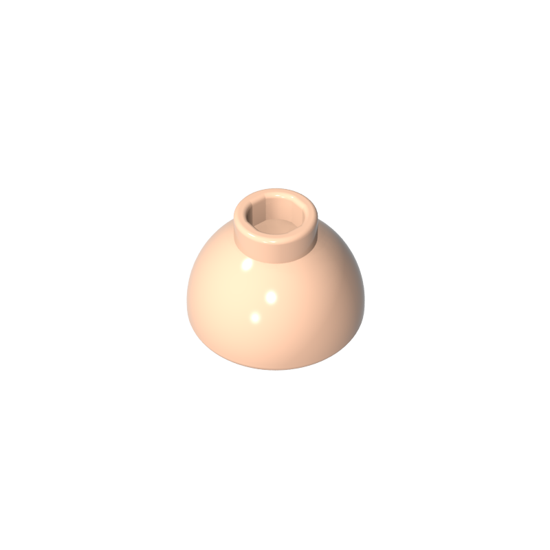 GDS-M253 - Brick Round 1.5 x 1.5 Dome Top [Plain]