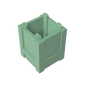 GDS-M283 - Container Box 2 x 2 x 2 - Top Opening