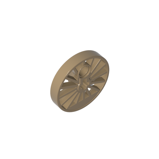 GDS-M288 - Train Wheel RC Train, Spoked with Technic Axle Hole and Counterweight, 30 mm diameter [Blind Driver]