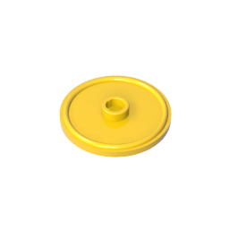 GDS-M297 - Minifig Shield Round with Stud and Raised Rim [Plain]