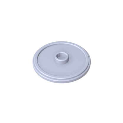 GDS-M297 - Minifig Shield Round with Stud and Raised Rim [Plain]