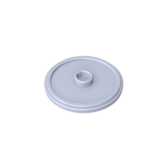 GDS-M297 - Minifig Shield Round with Stud and Raised Rim [Plain]
