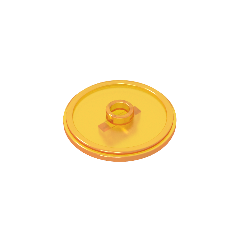 GDS-M297 - Minifig Shield Round with Stud and Raised Rim [Plain]