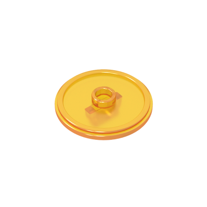 GDS-M297 - Minifig Shield Round with Stud and Raised Rim [Plain]