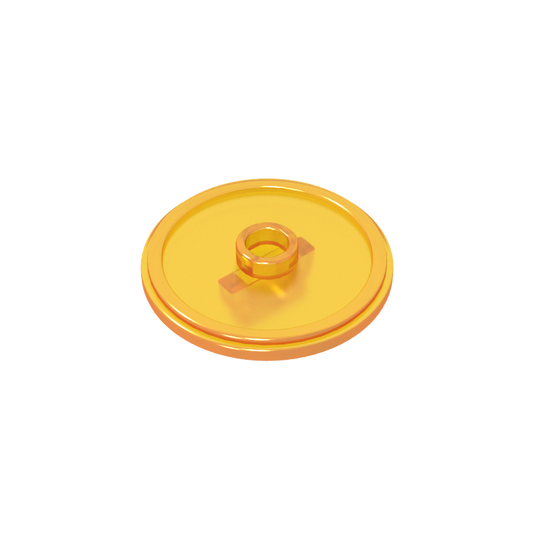 GDS-M297 - Minifig Shield Round with Stud and Raised Rim [Plain]