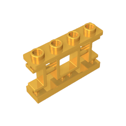 GDS-M425 - Fence 1 x 4 x 2 Ornamental Asian Lattice with 4 Studs