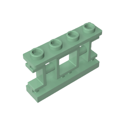 GDS-M425 - Fence 1 x 4 x 2 Ornamental Asian Lattice with 4 Studs