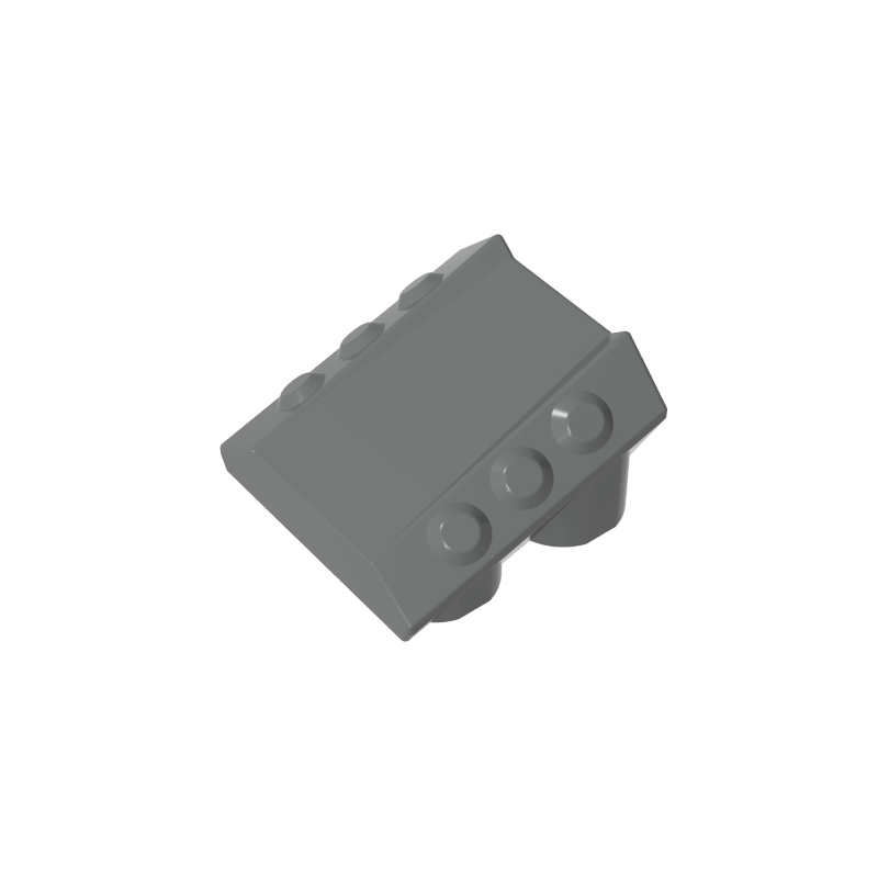 GDS-M477 - Slope 2 x 2 No Studs, with 3 Side Pistons Raised Edges
