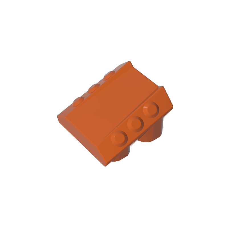 GDS-M477 - Slope 2 x 2 No Studs, with 3 Side Pistons Raised Edges