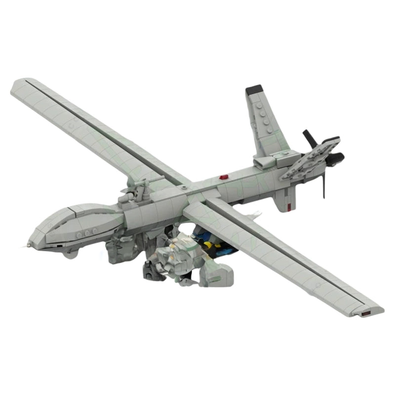 MOC-101708 building block aircraft MQ-9 Reaper drone 1:35 scale model ornaments
