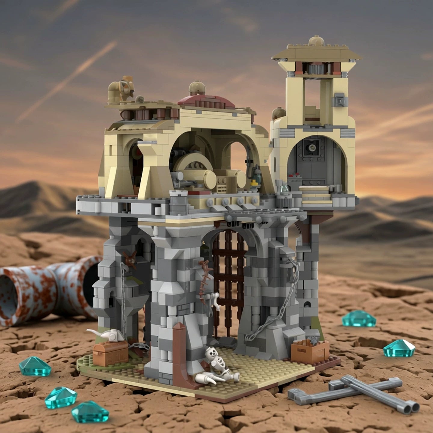 MOC-106086 Star Wars Throne Room Cave Building Blocks Puzzle Model Gift Ornament