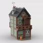 Compatible with MOC-109203 Medieval Tailor's House House Assembly Toy Model Children's Gift