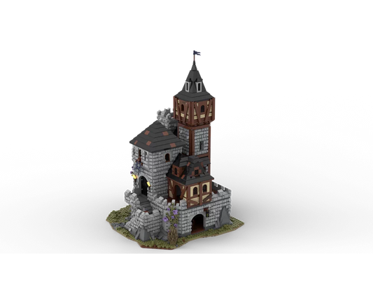 MOC-109930 architectural medieval large church castle building block educational toy model