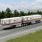 MOC-115636 separate double dry cargo trailer transporting building block educational toy model ornaments