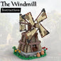 Compatible with MOC-117560 medieval castle windmill building model assembled toy model children's gift
