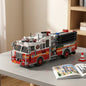 MOC-118429 Fire Truck New York City Boy Assembled Building Blocks Puzzle Model Ornament