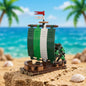 MOC-120288 Raft Forest Creative Boat Building Blocks Educational Toy Model Gift Ornament