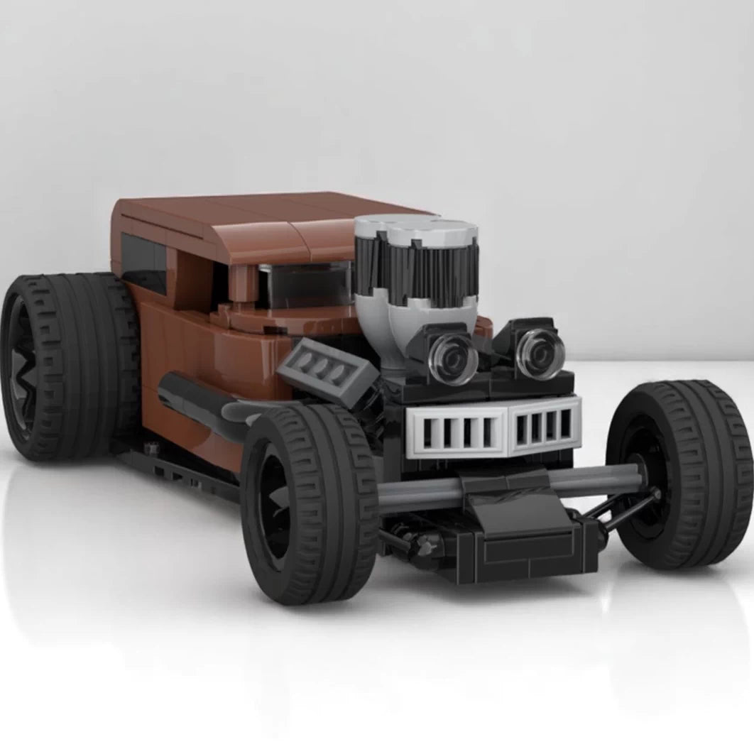 MOC-125251 building block hot rod ornament