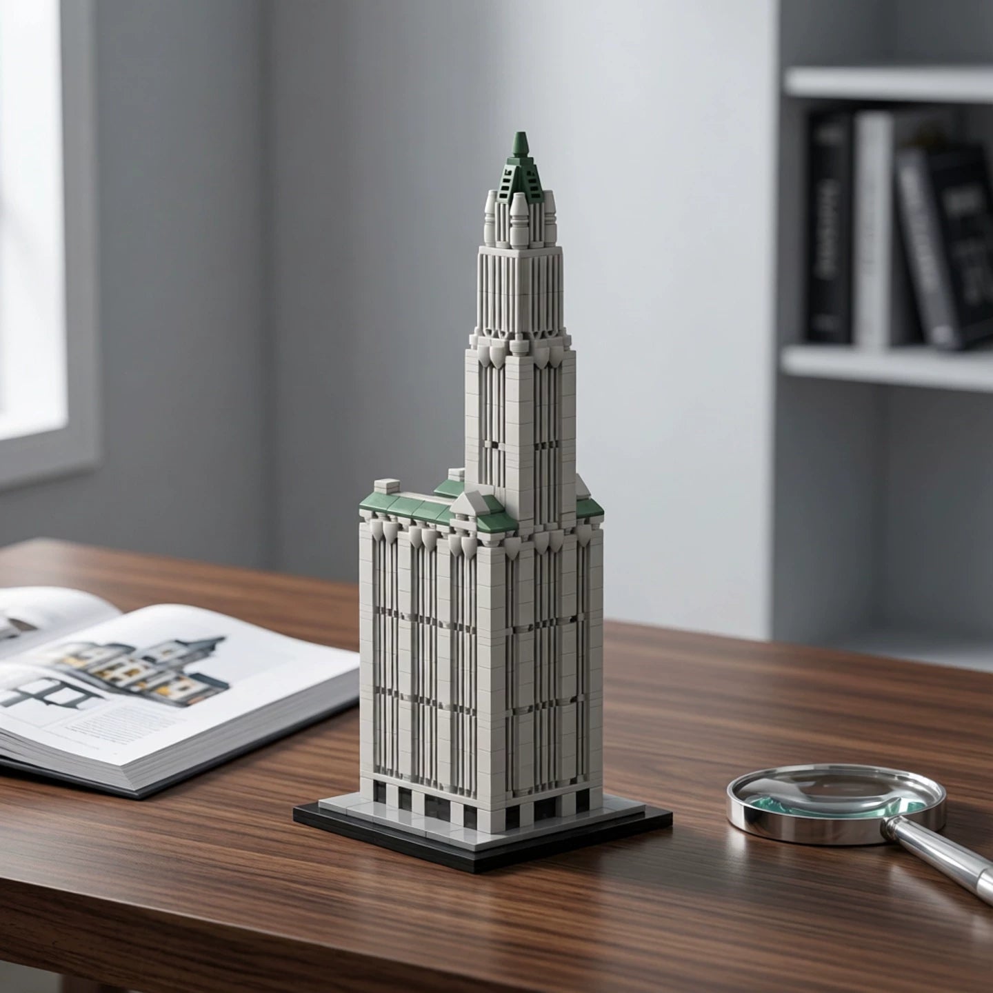 MOC-126951 Architectural Woolworth Building 1:800 scale building block model ornaments