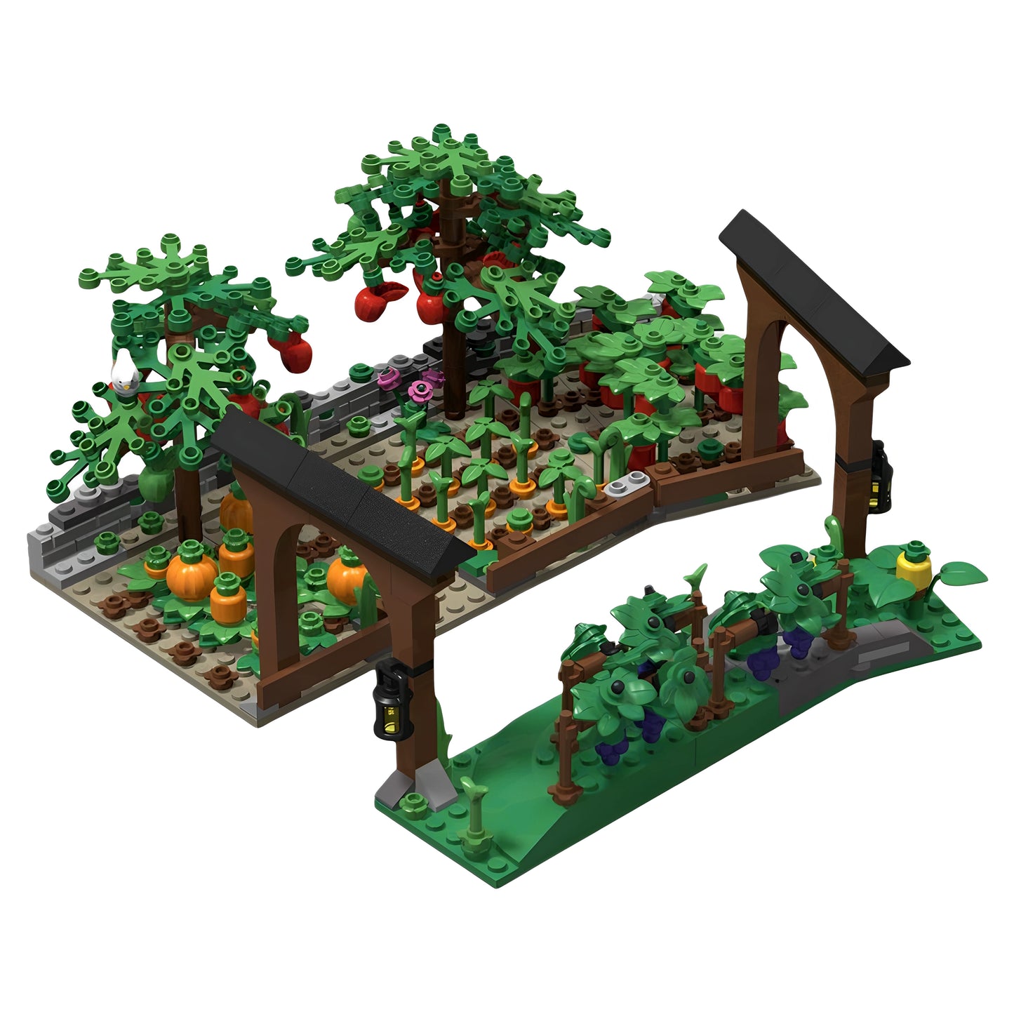 MOC-130261 Farmland Garden Street View Building Blocks Educational Toy Model Gift Ornament
