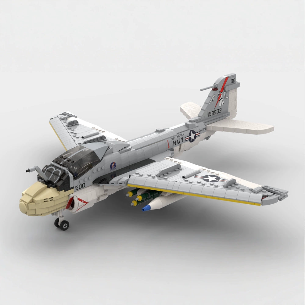MOC-130722 Assembled A-6E Intruder Fighter Aircraft Military Building Blocks Educational Toy