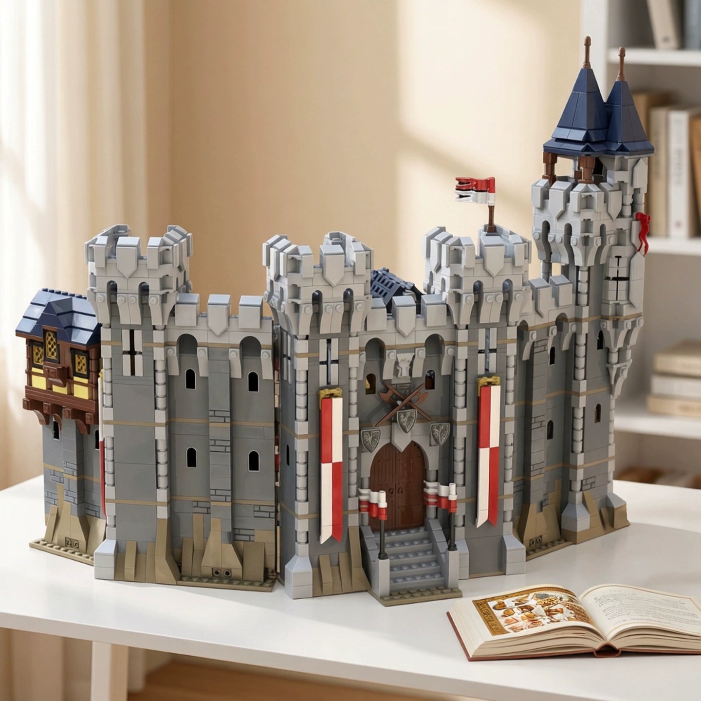 MOC-132314 Medieval Outpost Falcon Castle building block educational toy model gift ornament