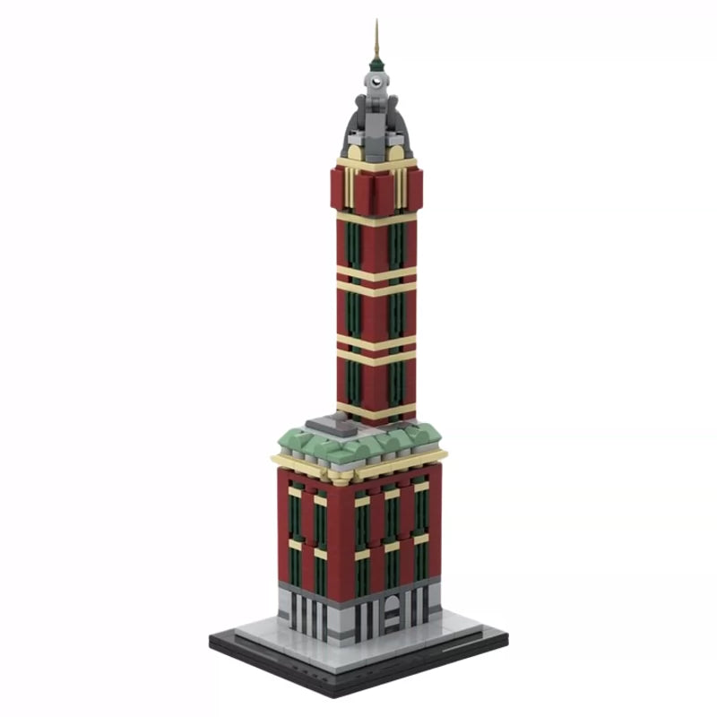 MOC-132578 Singer Building 1:800 scale building block street view architectural model ornaments