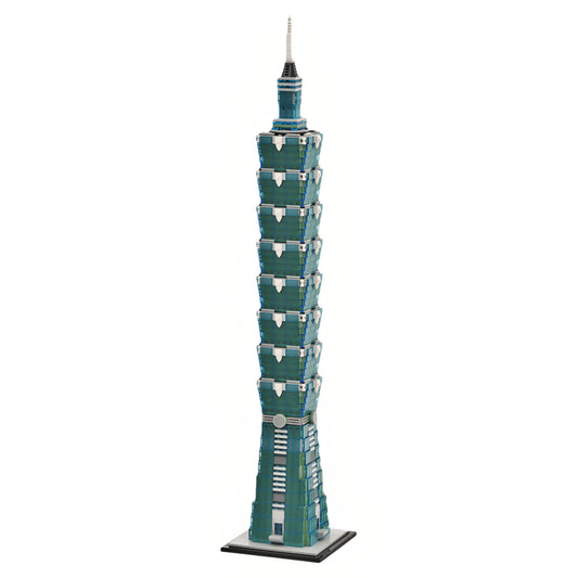 MOC-136995 Taipei 101 Skyscraper 1:800 scale building blocks toy ornaments