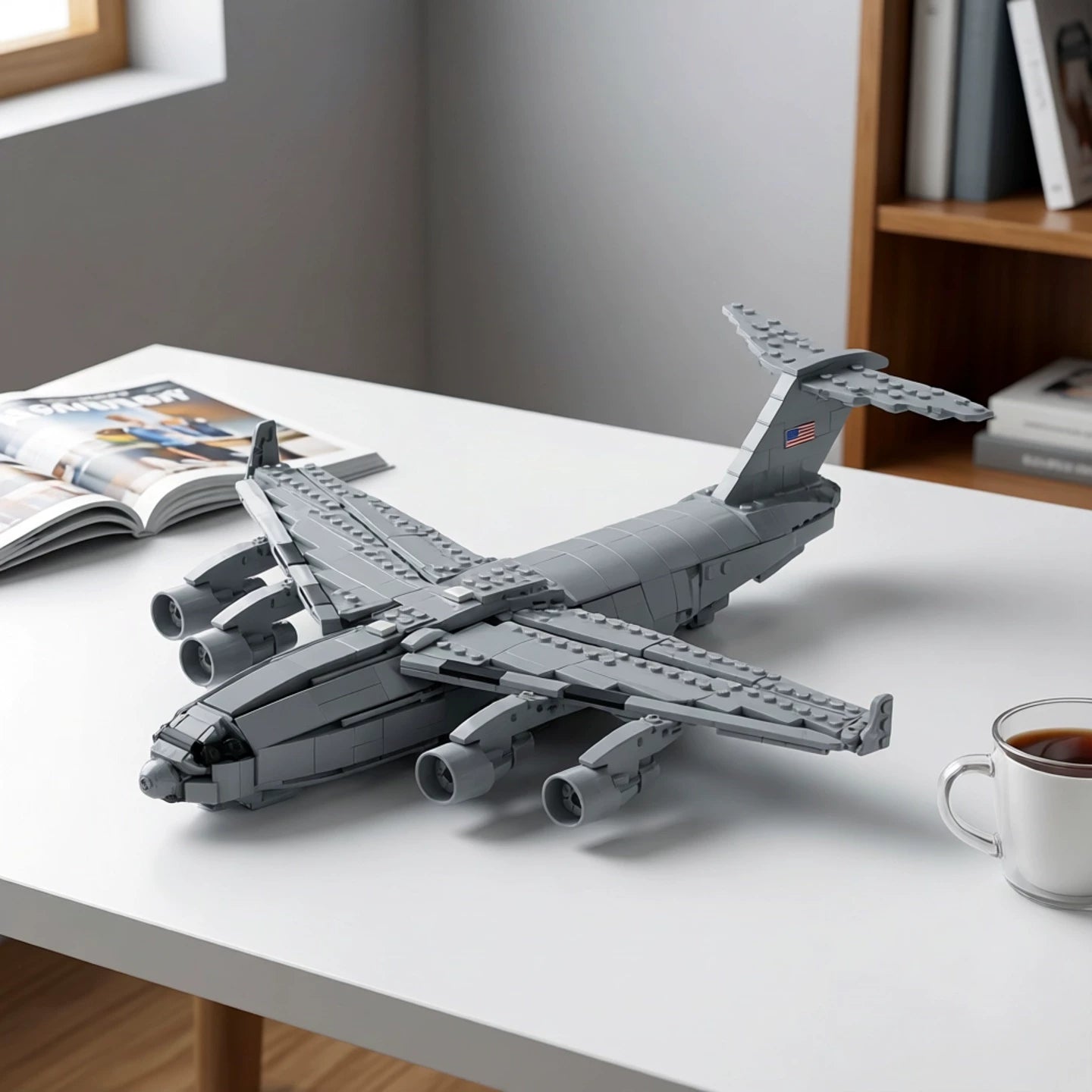 MOC-142377 Military C-17 cargo aircraft building blocks educational toy model gift ornaments