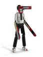 MOC-142558 Bobo Chita Chainsaw Man Game Chainsaw Man Doll Demon Building Block Model
