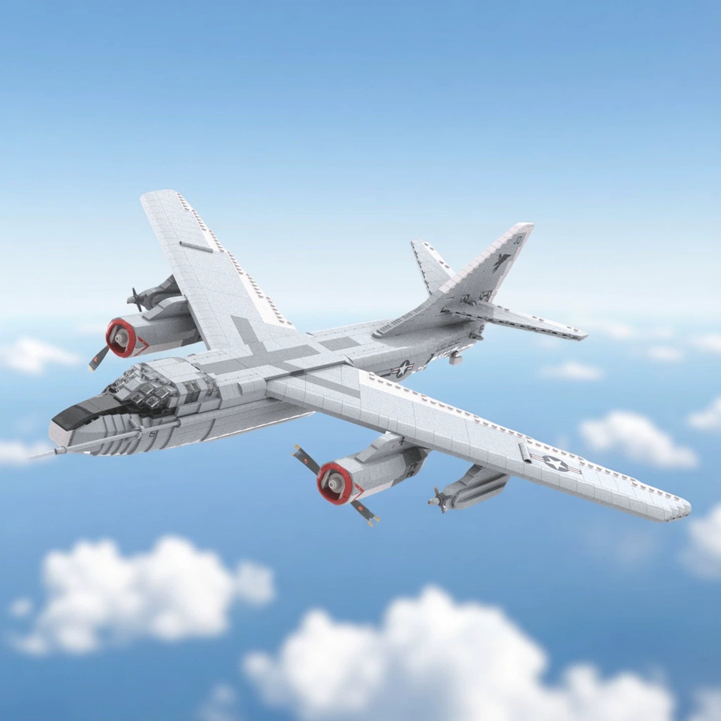 MOC-151490 Aircraft Military Series Building Blocks EA-3B Sky Warrior Puzzle Model