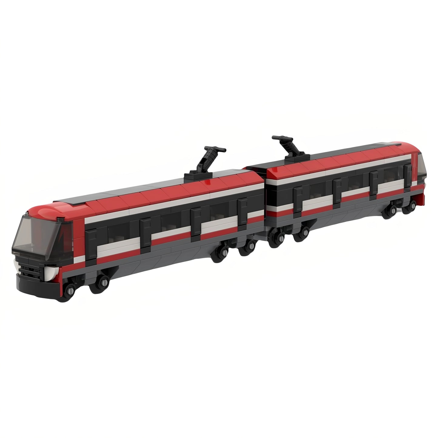 MOC-153570 light rail high-speed train building block educational toy model gift ornament