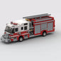 MOC-156284 assembled fire pump truck building blocks