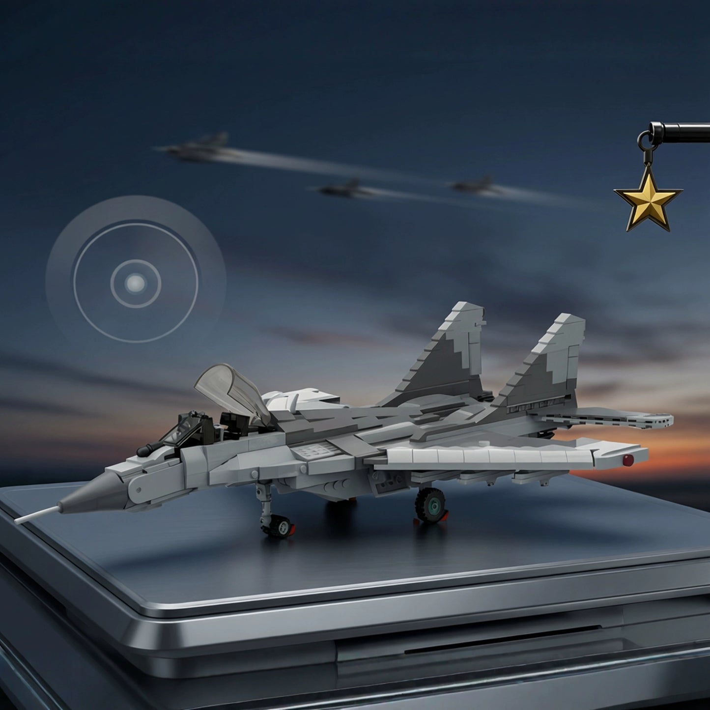 MOC-156324 Military Series MiG-29A Combat Aircraft Building Block Model Gift Ornament
