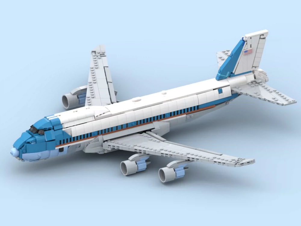 Spot MOC-160923 aircraft small particle assembled Boeing 747 Air Force One building block ornaments puzzle model