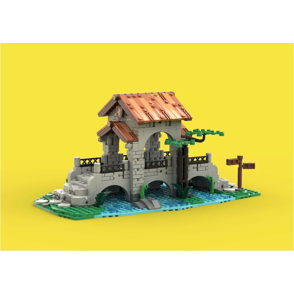 MOC-161587 building block Lion Knights Bridge model ornament