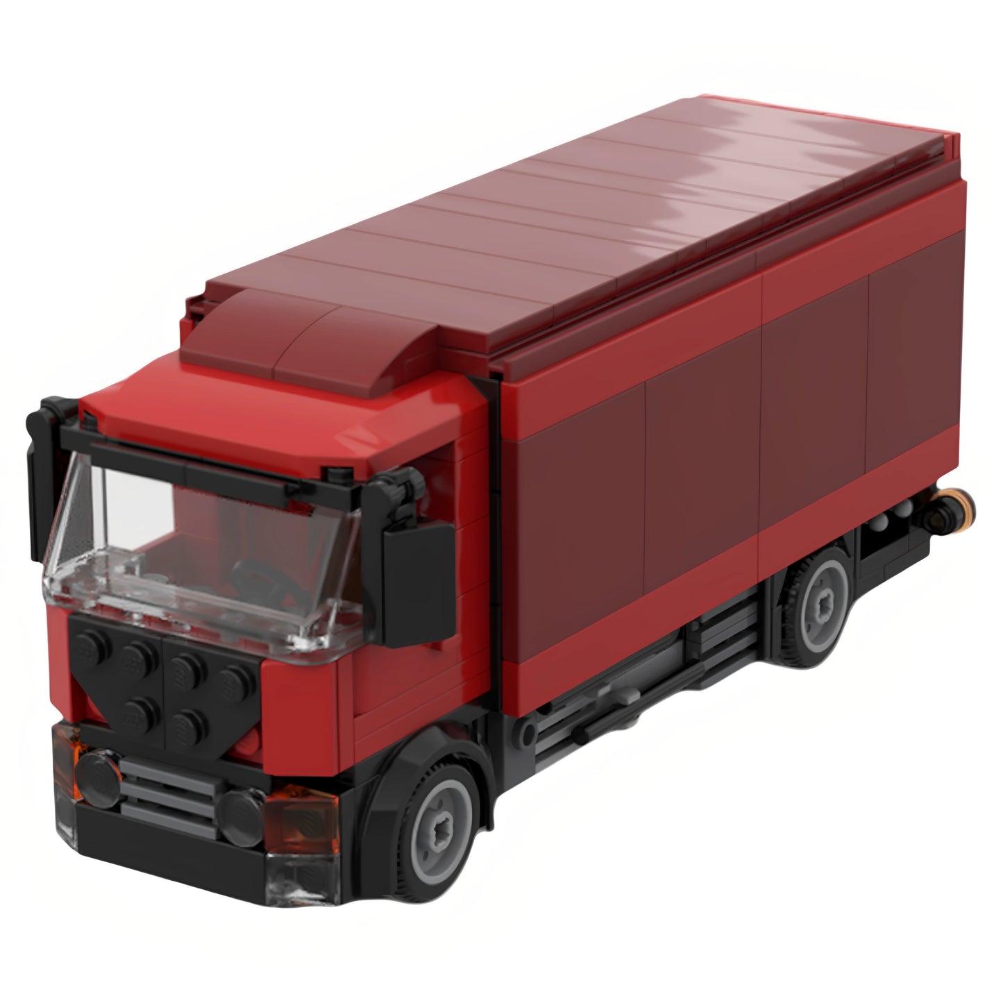 MOC-162961 Mini Red Bread Truck Building Blocks Educational Toy Model Gift Ornament