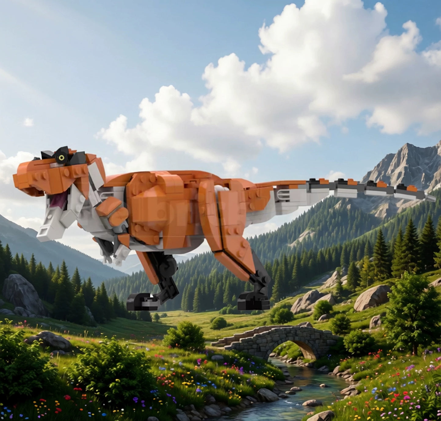 MOC-163450 Creative Series Tyrannosaurus Rex 1:32 scale building block puzzle model ornaments