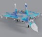 MOC-170244 Military series Sukhoi Su-27 assembled building block educational toy model