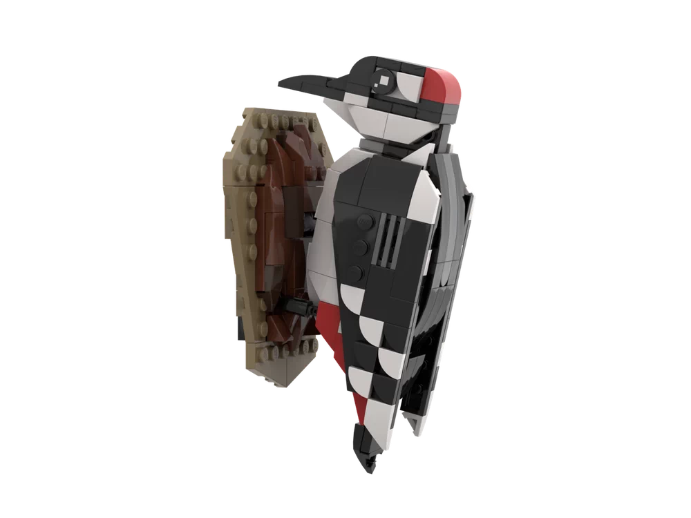MOC-172607 Great Spotted Woodpecker Animal Building Blocks Educational Toy Model Gift Ornament