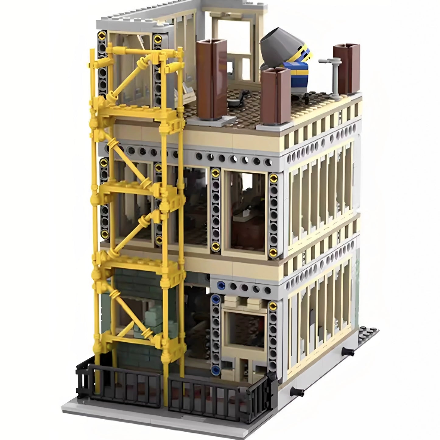 MOC-173085 modern modular construction building block educational toy model ornaments under construction