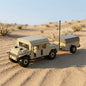 MOC-173925 car with trailer military series assembled building block toy model ornaments